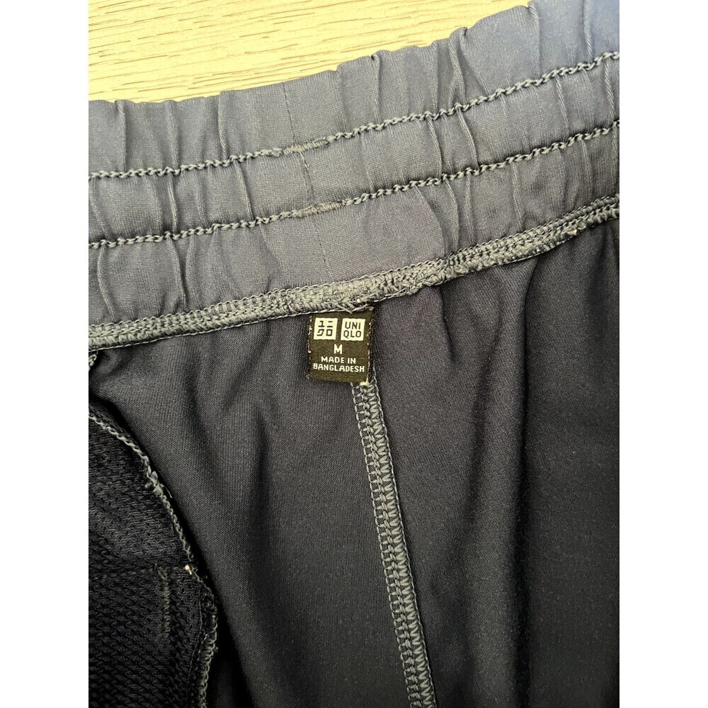 Uniqlo AIRism Cotton Easy Shorts Mens Medium Dark Navy 9" Inseam Comfort - Picture 6 of 6